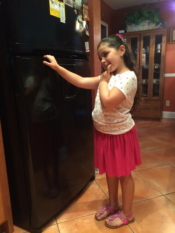 Girl at Refrigerator 