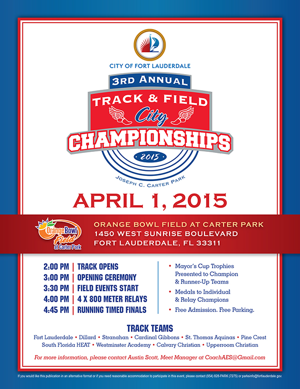 Carter High School Track Meet Flyer