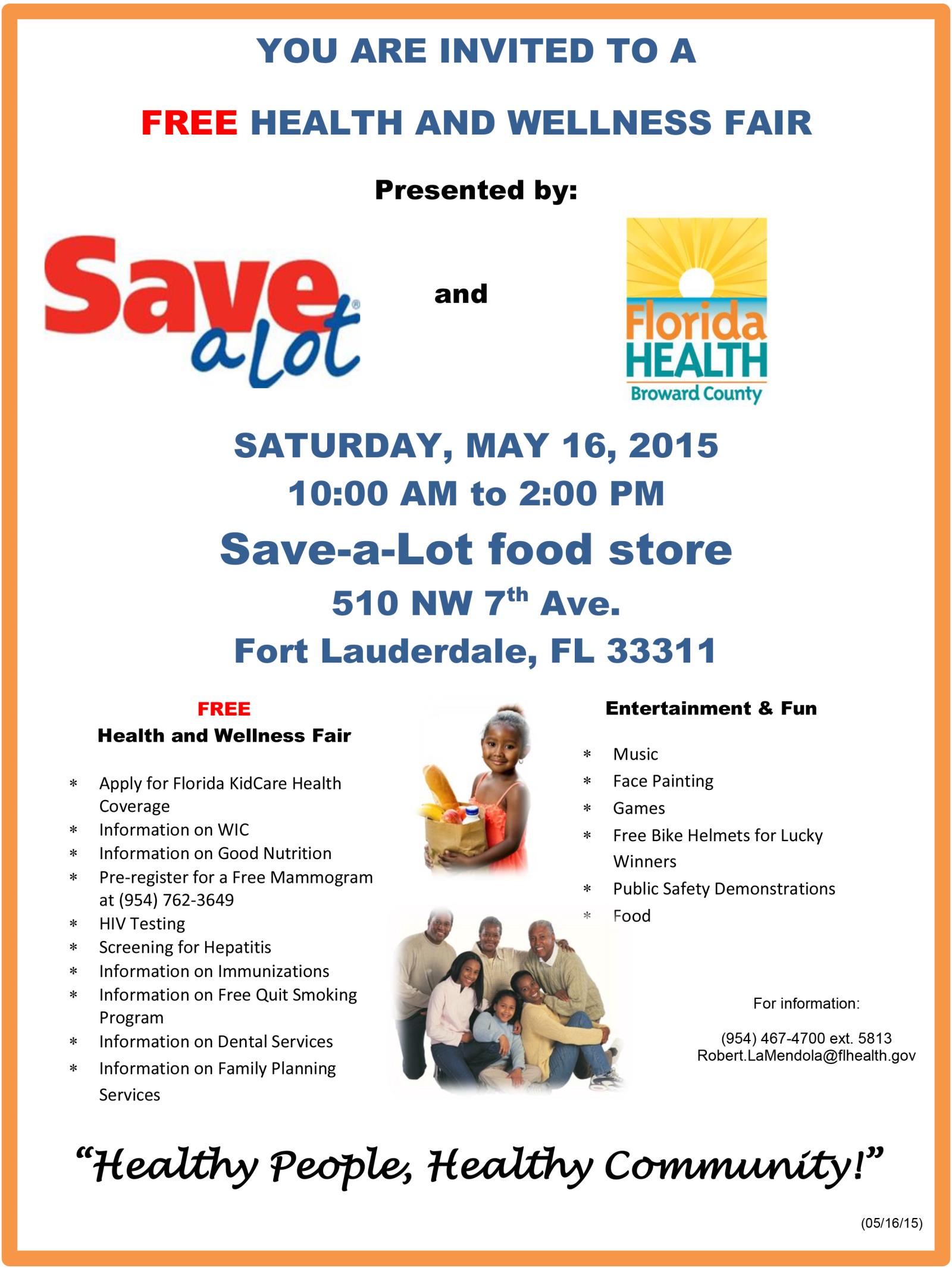 Supermarket health fair flyer CS-BL