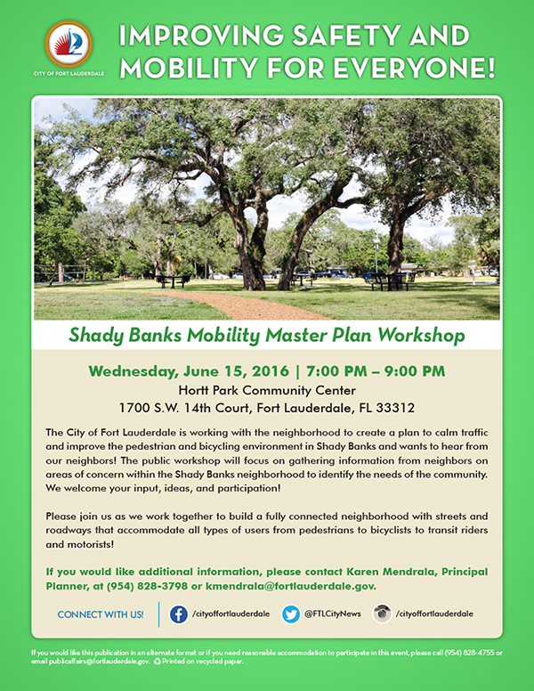 Shady Banks Mobility Master Plan Workshop I