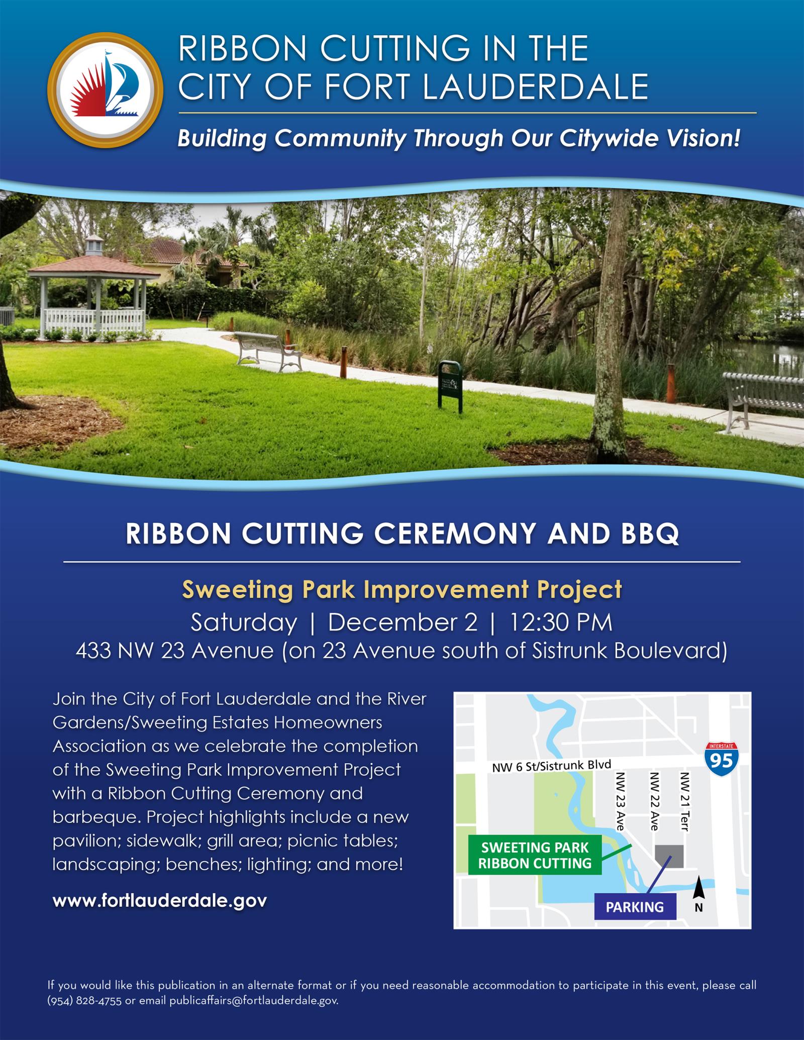 Sweeting Park Ribbon Cutting 12-02-17