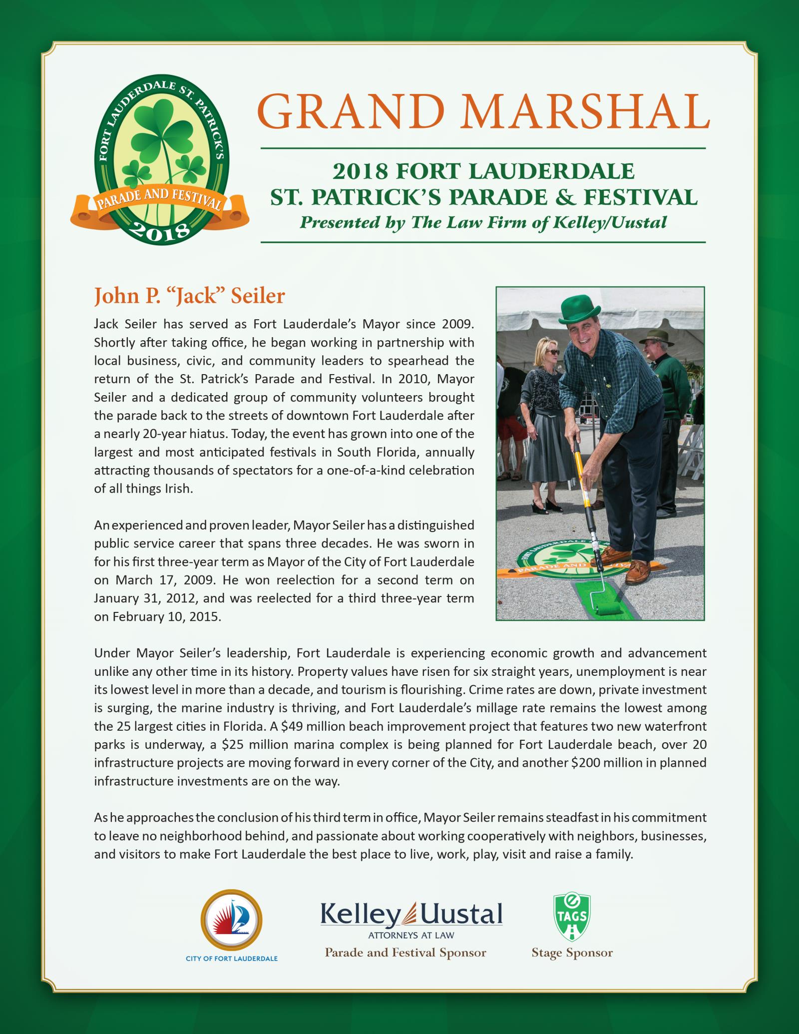 4071 St Pats 2018_Grand Marshals Flyer