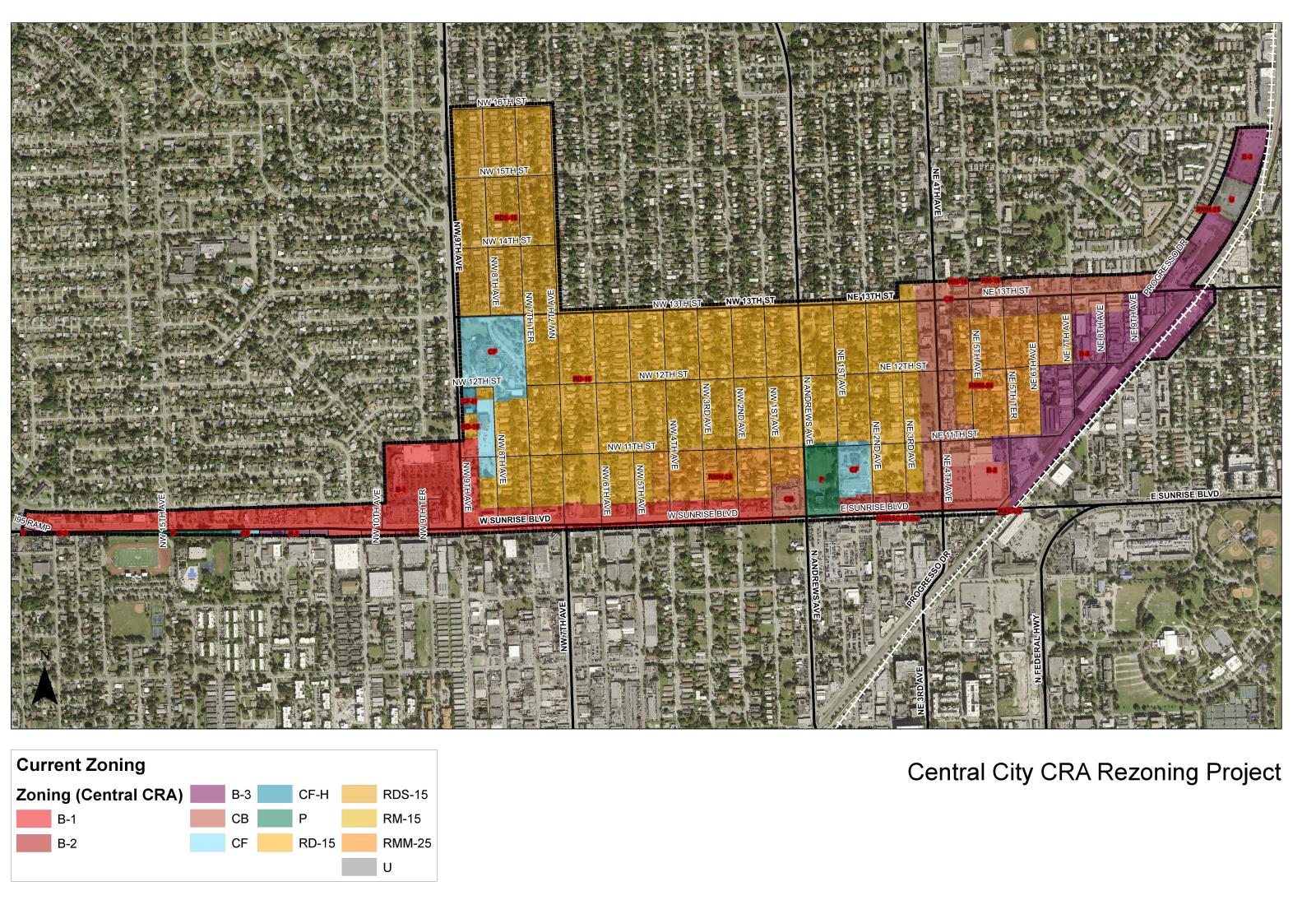 Central City CRA Rezoning Project Map