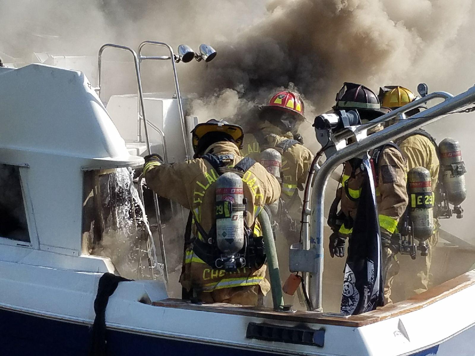 Boat on Fire Photo