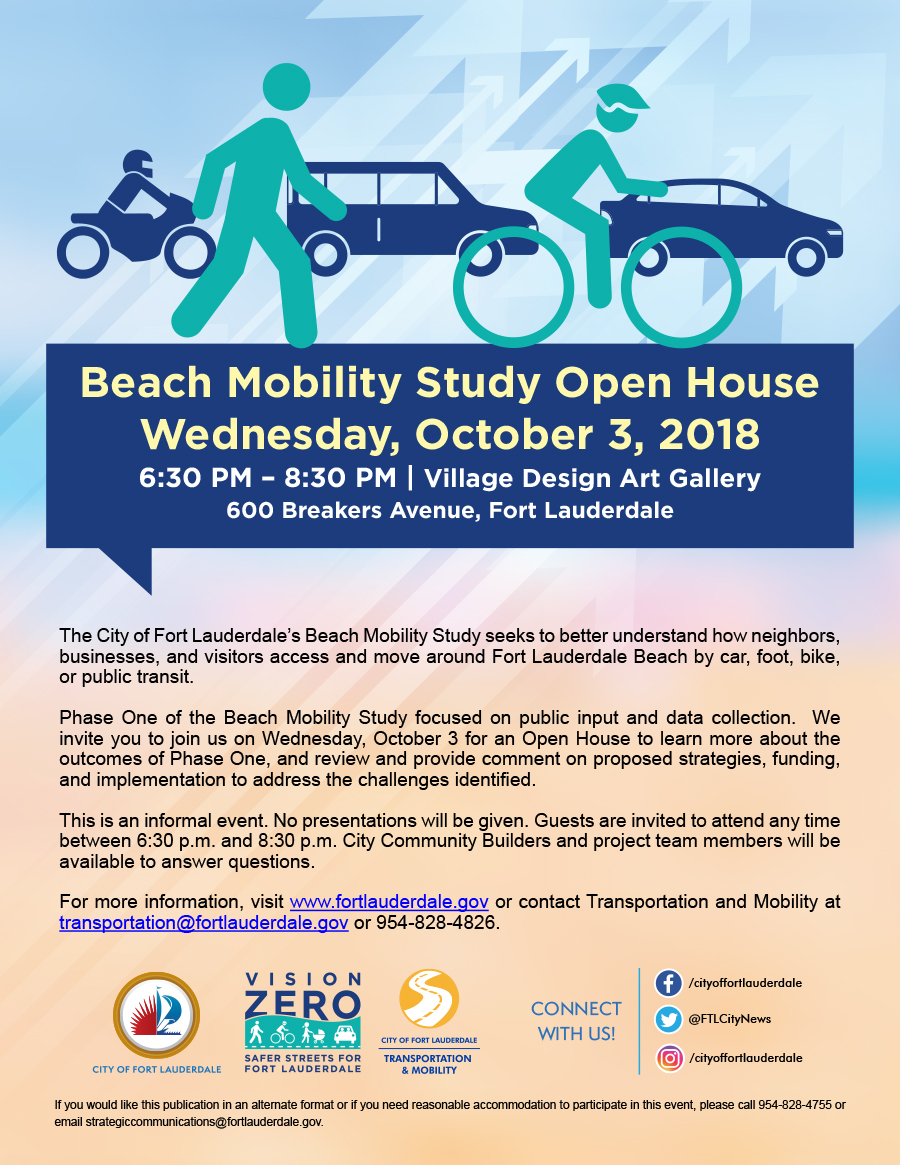 Beach Mobility Study Open House