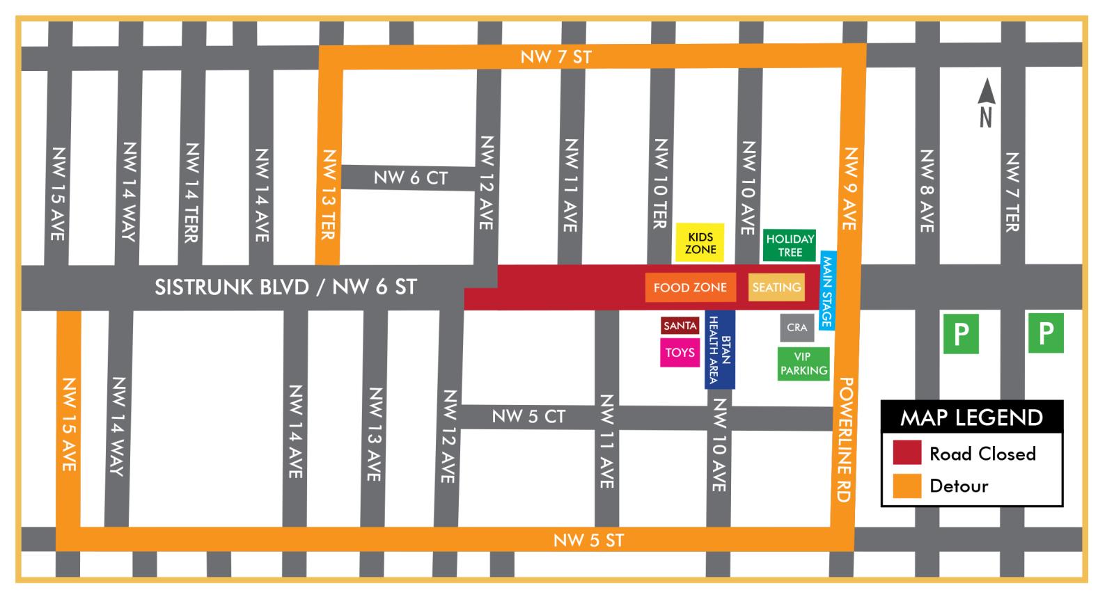 Light Up Sistrunk Detour Map 12-07-18