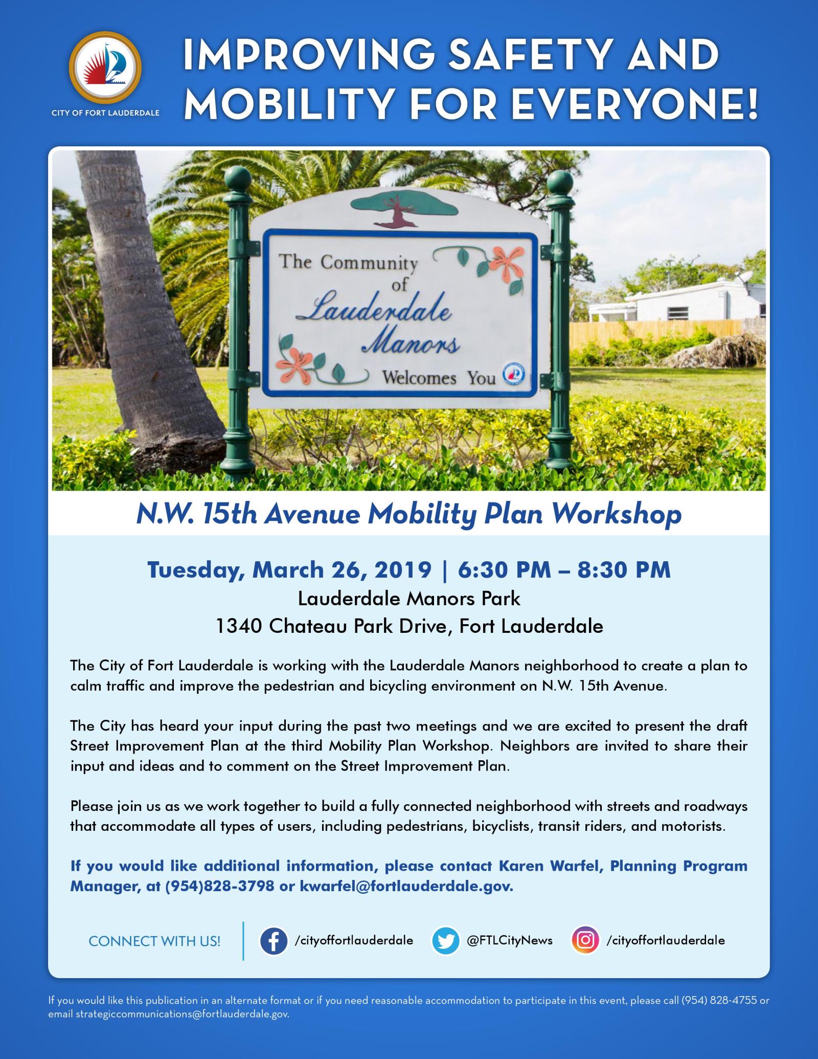 N.W. 15th Avenue Mobility Plan Workshop