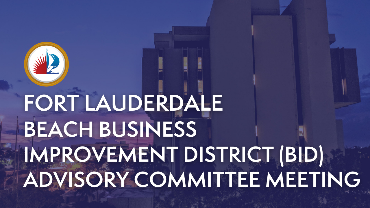 Beach Business Improvement District (BID) Advisory Committee Meeting