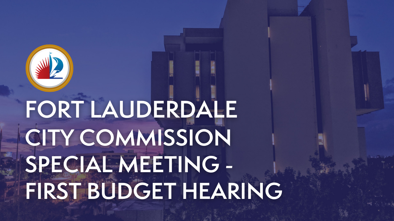 City Commission Special Meeting - First Budget Hearing