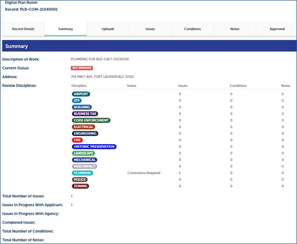 LauderBuild Record Details LPR Summary