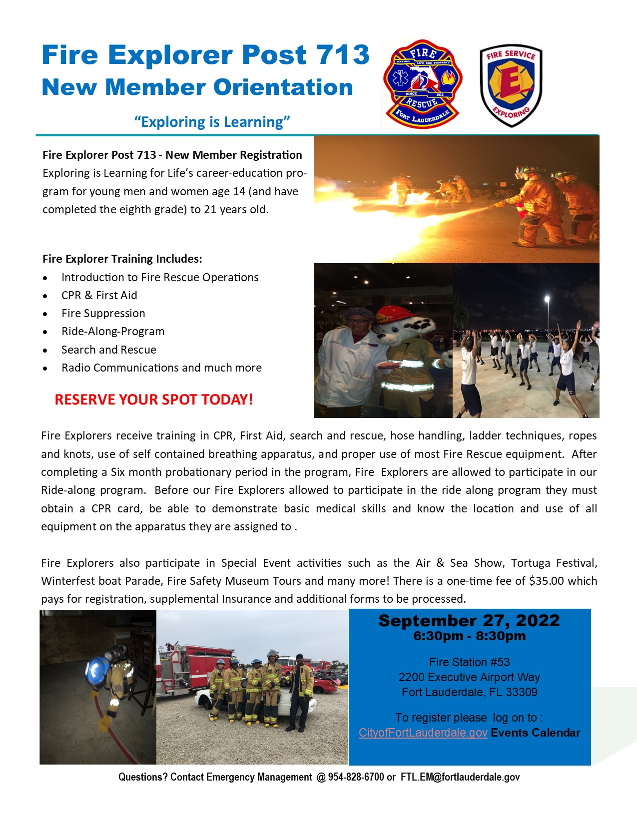 New Fire Explorer Orientation September 2022- Final