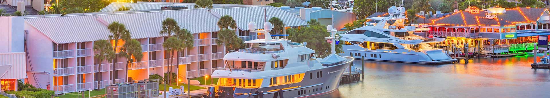 Yachts in water canal